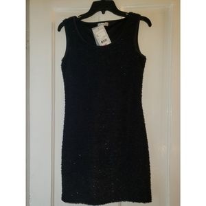 Olsenboye "Party Girl" black shimmer dress